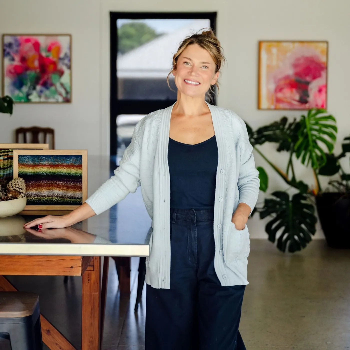 Hayley Urmston, founder of MISO Studio, in a light-filled studio space in Millthorpe NSW